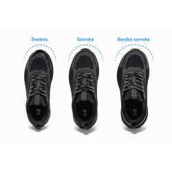 Diawin Noir – buty ortopedyczne dla cukrzyków, 3 szerokości (2szt.)