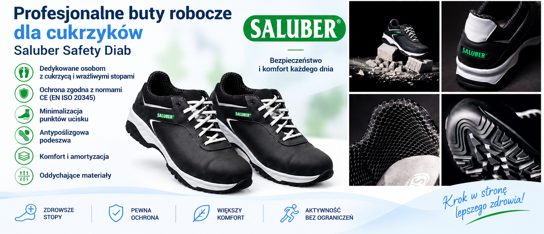Saluber Safety Diab – buty robocze ochronne dla cukrzyków S3