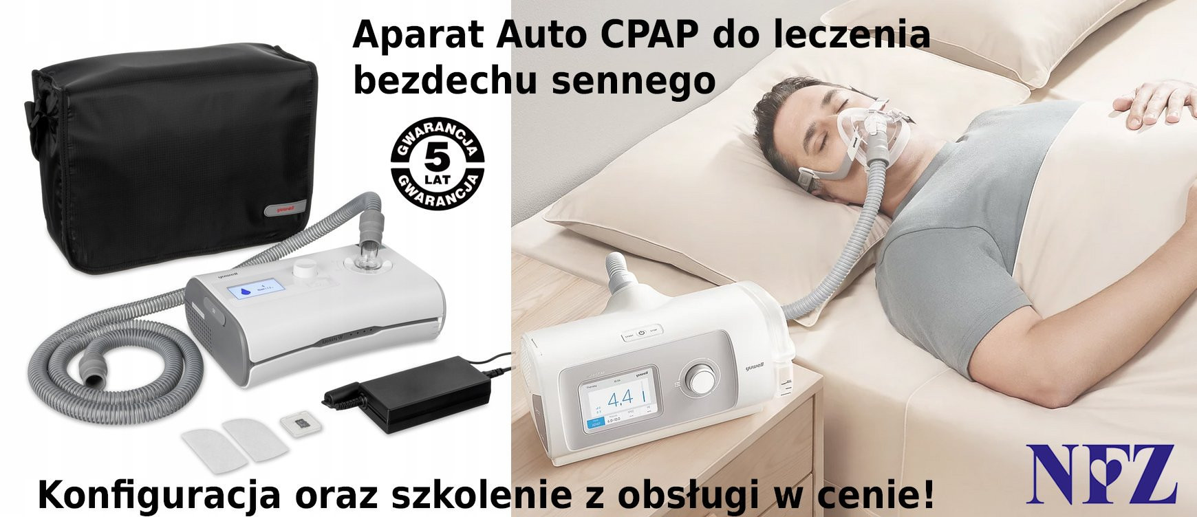 Aparat do leczenia bezdechu sennego Auto CPAP